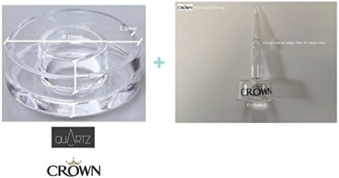 Quartz cap ID 26mm Diameter with 4" Handle Cap include extra Thick Dish