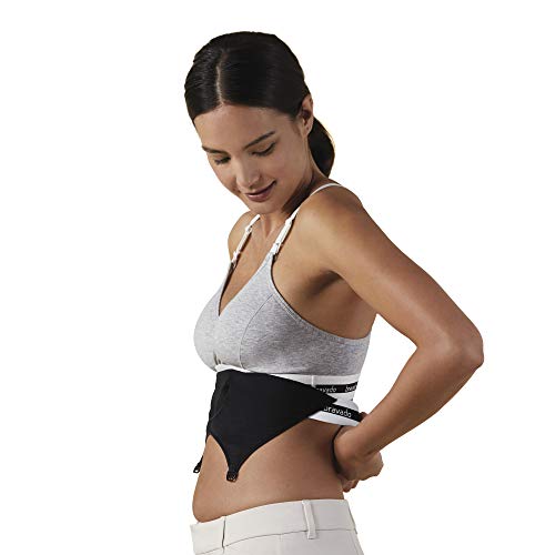 BRAVADO! DESIGNS Women's Maternity Clip and Pump Hands-Free Nursing Bra Accessory, Black, Large - Thumbnail 2