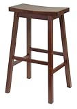 Winsome Wood 29-Inch Saddle Seat Stool, Walnut (Kitchen)