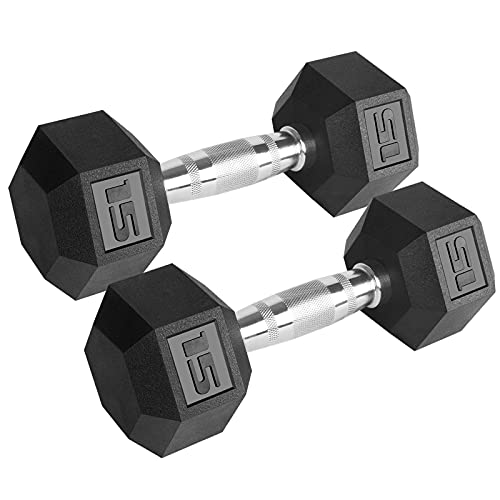 LIONSCOOL PVC Encased Hex Dumbbell in Pairs or Single, Premium Hand