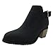 Younsuer Women's Fall Winter Chunky Low Heel Round toe Side Buckle Ankle Booties Boots