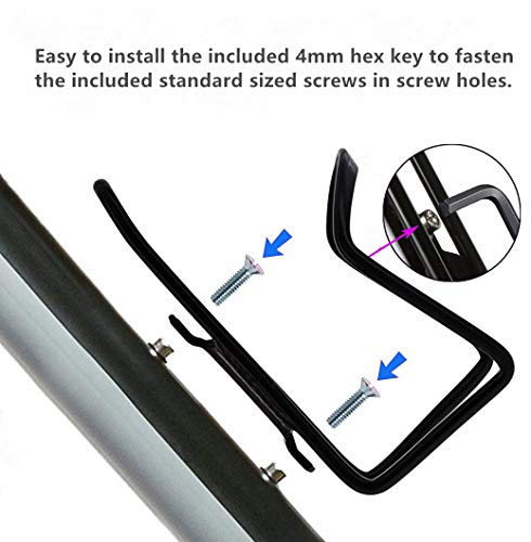 Cutiful Bike Bottle Holder Bicycle Water Bottle Cup Cages Lightweight AdjustableÂ Bottle Holder 2 Pack Black