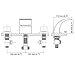 Senlesen Deck Mount Led Light Two Handles 3 Holes Widespread Bathroom Sink Faucet Chrome Finished