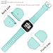 Wepro Replacement Bands Compatible with Fitbit Versa SmartWatch, Versa 2 and Versa Lite SE Sports Watch Band for Women Men, Small, Marine Green