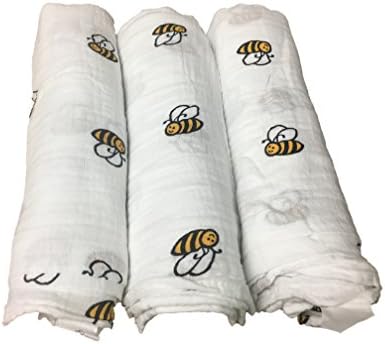 Celebrita Original Pack of 3 - Organic Baby Swaddle Blanket - Infant Baby Wrap Soft Cotton
