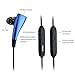 Vtin Bluetooth Headphones V4.1 Magnetic Headsets Noise Cancelling Earphones with Mic for iPhone SE 6s 6s plus and Android Phones-Blue