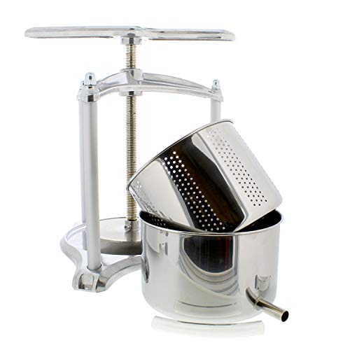 Fruit Press, 3 Liter – Grape Press for Wine Making – Fruit Crusher – Juice Press, Wine Press, Apple Press