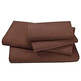 1500 Thread Count Queen Size 4pcs Bed Sheet Set Egyptian Comfort Deep Pocked Chocalate