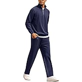 COOFANDY Men's Tracksuit 2 Piece Relaxed Fit Half-zip Sweatsuits Athletic Running Jogging Suit Sets