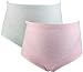 Unilove Maternity Underwear Panties Support Seamless Pregnancy Briefs Cotton (L/XL, Pink & Green)