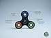 Fidget Toy - Tri Spinner Metal Ceramic Bearing High Speed Prime | Black Colorful | Anti ADHD ADD Anxiety; Non-3D Printed Upgraded SI3N4 Bearings | Cali Spinners