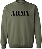 Joe's USA Men's ARMY Logo Crewneck Sweatshirts - Army Sweatshirts S-5XL
