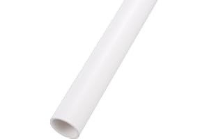 Rebower 0.8" x 1" PVC Pipe 14" Plastic Rigid Tubing Round High Impact Drain Pipe, [for Greenhouse Garden Home HVAC Plumbing] - 21x25mm / White