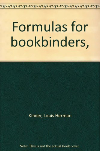 Formulas for bookbinders,
