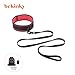 Bekinky Adjustable Leather Soft Neck Collar Choker Necklace with Chain Detachable Leash (Red)