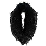 FUNOC New Women Winter Warm Shrug Faux Rabbit Fur Fluffy Collar Wrap Scarf Neck Shawl