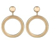 LILIE&WHITE Big Drop Dangle Earrings in Round Hoop in Gold Plating Trending Fashion Jewelry