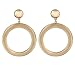 LILIE&WHITE Big Drop Dangle Earrings in Round Hoop in Gold Plating Trending Fashion Jewelry