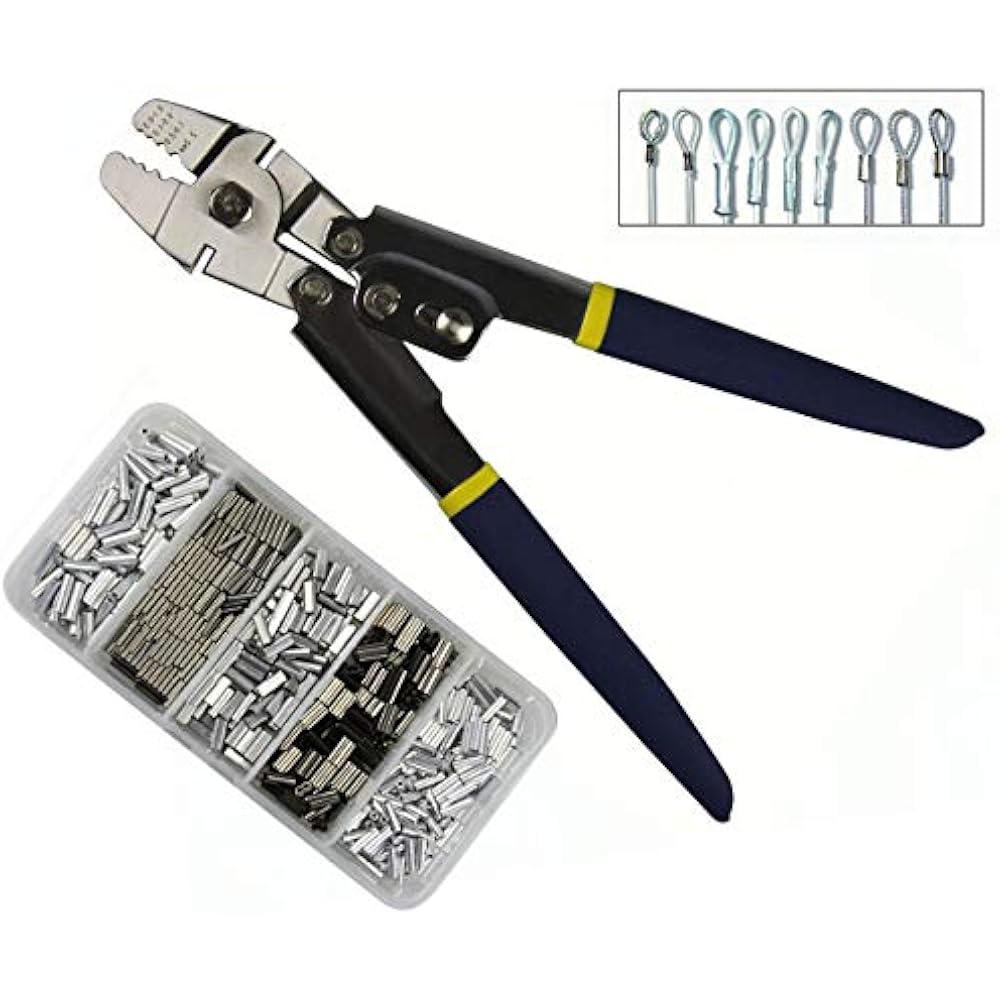 Wire Crimpers Rope Swager Fishing Crimping Tool Copper Line Sleeves