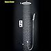 Derpras 12 inch Round Rain Shower Head, 304 Stainless Steel, Ultra Thin High Pressure Bathroom Rainfall Showerhead(Brushed Nickel) (168 Jets)