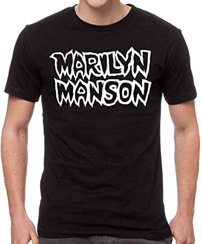 Marilyn Manson Men's Classic Logo T-Shirt L,Black