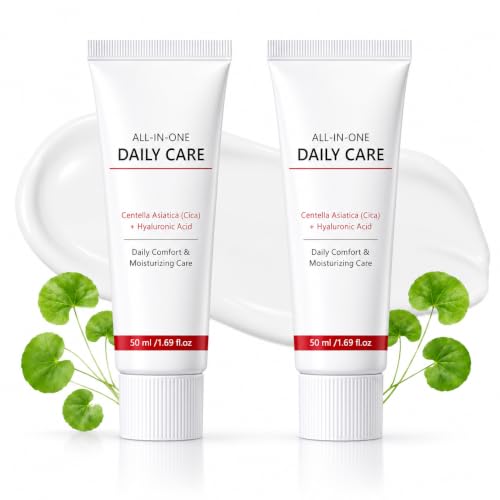 Korean Age Reset Cream, 50 ml Moisturizing Face Cream with Centella Asiatica (Cica) and Hyaluronic Acid, Hydrates and Moisturizes, Reduces Wrinkles (2 Sticks)
