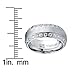 Metal Masters 1.8Ct Men's Titanium Dome Brushed Finished Wedding Band Engagement Ring with Cubic Zirconia, 8mm