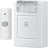 NuTone Plug-In Doorbell Kit with Strobe Light, Wireless Door Chime for Hearing Impaired, 1.63" x 3.75" x 4.5", White