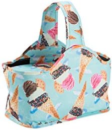MiMM Kids Foldable Multipurpose Insulated Picnic/Lunch Bag, Small (Ice Cream)