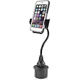 Macally Car Cup Holder Phone Mount with a Flexible Extra Long 8" Neck for iPhone XS  XS MAX XR X 8  8+ 7 7 Plus 6 6+ 5s SE,, Samsung S9 S9 Plus S8, Motorola Moto, Google Pixel XL 3 (MCUP2XL)