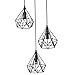DAYCENT Antique Metal Pendant Lighting Fixtures Rustic Chandeliers Lamps with 3 Lights