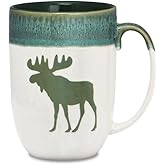 Cape Shore Moose Dipped Mug Rustic Cabin Stoneware