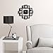 VonHaus Picture Frame Wall Clock - 12 Mini Photo Frames - Crop to Size Friends Family Pictures - Aluminum Black