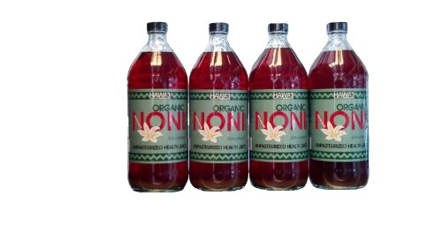 Unpasteurized Raw Organic Hawaiian Noni Juice - 32 Fl Oz Glass Bottle - 4 Pack Unpasteurized Raw Organic Hawaiian Noni Juice - 32 Fl Oz Glass Bottle - 4 Pack