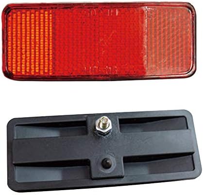 Bike Accessories,Dartphew 1Pcs Bicycle Rack Tail Safety Caution Warning Reflector Disc Panier Rear Reflective - Highly reflect light - Ensure safe riding at night(Size: Approx 9.8 X 3.9 CM) (A)