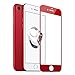 iPhone 7 Plus Screen Protector Tempered Glass 3D Full Coverage, Fingerprint-Proof and Scratch Resistant iPhone 7 Plus Tempered Glass - Red by Meidu