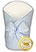 BundleBee Baby Wrap/Swaddle/Blanket, Feather Light/Blue, 0-4 Months