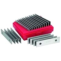 Chiloskit Parallel Ultra Thin 10 Pair 1/8" X 6" Thin Parallel Jig Block Bar Tool Set Precision Machinist Tools in Case, 0.0001＂ (1/8" (10pairs))