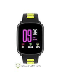 Reloj inteligente impermeable Tasa de escucha pedometet IP68 resistente al agua para nadar deportes GV68 Bluetooth Smartwatches para Android y iOS, Verde