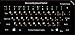 Russian-English Black Backgroubd Keyboard Stickers Non Transparent for Computers, Laptops, Desktop, Keyboards