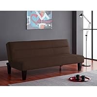 Kebo Futon Sofa Bed, Ideal for Hanging Out in The Lazy Afternoon or Catching Some Sleep at Night (Brown, Microfiber)