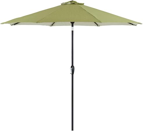 Amazon Com Tempera 9 Ft Patio Umbrella Outdoor Garden Table Umbrella With Push Button Tilt And Crank 8 Steel Ribs Grass Garden Outdoor
