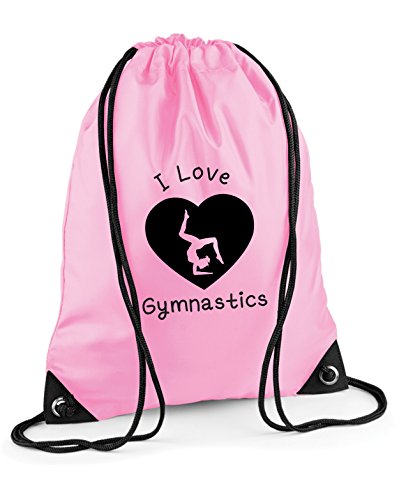 I Love Gymnastics Heart Silhouette Gym Dance Bag