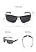 YOUGARR GROUP Men Driving Sunglass Polarized Motorcycle Sunglasses For Men Polarized Metal Frame For Cycling (Black Lens/Black Frame, 65)