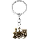 VEOWOO Train Keychain-Steam Train Keychains Bag Charms for Woman with Bag Charm Vintage Pendant for Nostalgic，Cool Key Chains Gifts for Train Enthusiasts, Suitable for Men, Fathers, and Collectors