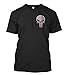 Thin Red Line Skull T-Shirt - 100% Cotton - Firefighters (XL, Black)