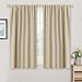 RYB HOME Window Curtain Panels - Living Room Decoration Room Darkening Polyester Thermal Insulated Drapes Privacy Protect for Bedroom Kitchen Entryway, W 42 inch x L 45 inch, Biscotti Beige, 2 Pcs