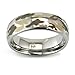Three Keys 8mm Tungsten Wedding Ring Laser Amouflage Camo Wedding Band Engagement Ring Polish