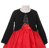 Classy 3010 Black Pearl Beaded Sweater for Girl - Size L (8-10)