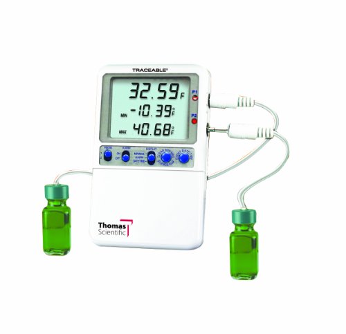 Thomas Traceable Hi-Accuracy Refrigerator Thermometer, with 2 Bottle Probe, -58 to 158 degree F